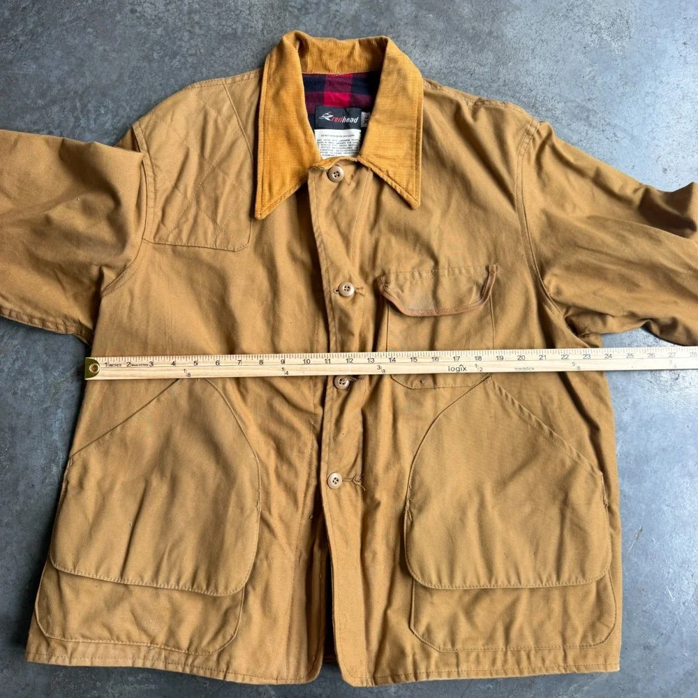 Vintage RedHead Canvas Barn Chore Coat Mens XL Field Jacket Flannel Lined USA